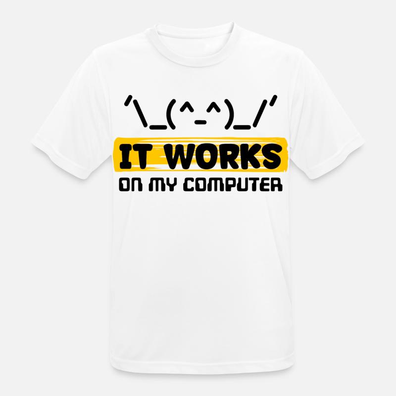 Coden Skripting Computerfreak Developer Statement - Männer T-Shirt atmungsaktiv - Weiß