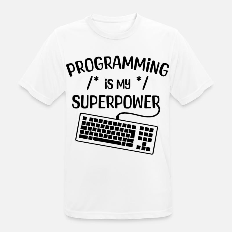 Computer Freak Statement Developer Programmer - Men's Breathable T-Shirt - white