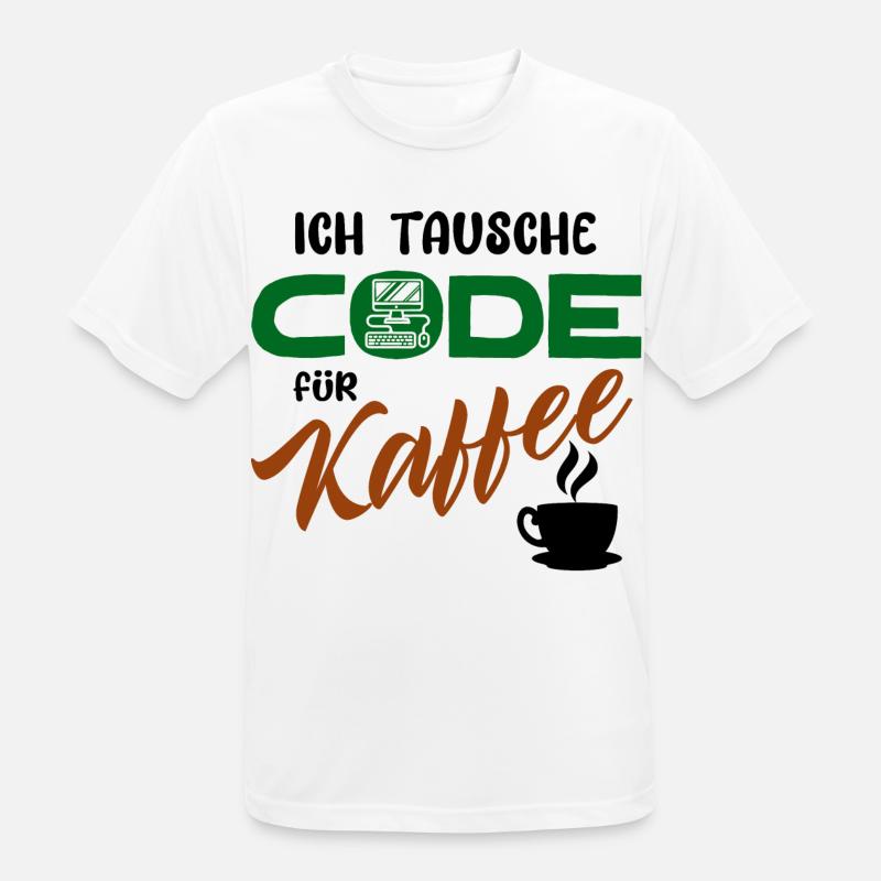 Programmierer Softwareentwickler Developer Code - Männer T-Shirt atmungsaktiv - Weiß