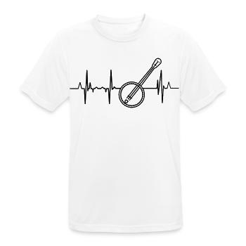 Banjo Cardiogram - Men's Breathable T-Shirt - white - Front - AI Model Male 185 dark (185cm)