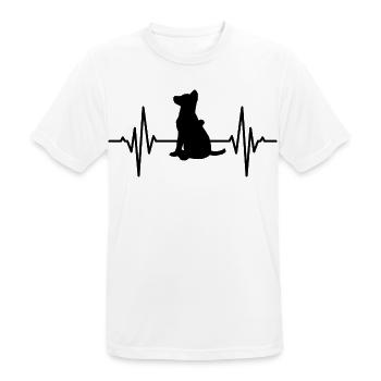 Deutscher Schäferhund Herzschlag - Männer T-Shirt atmungsaktiv - Weiß - Vorne - AI Model Male 185 dark (185cm)