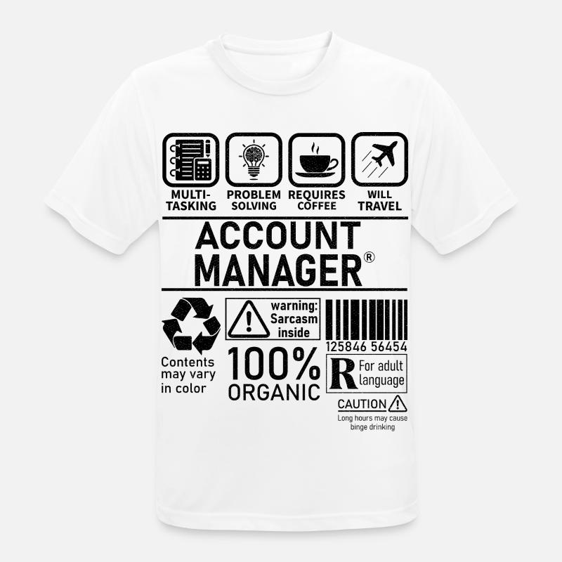 account manager multi tasking problem solving - Männer T-Shirt atmungsaktiv - Weiß