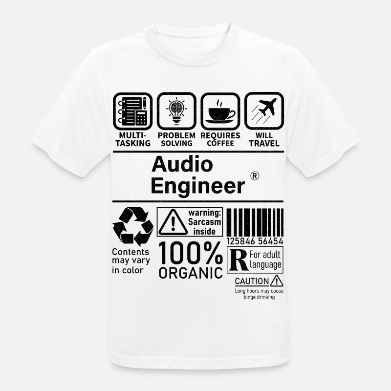 Audio Engineer multi tasking problem solving - Männer T-Shirt atmungsaktiv - Weiß