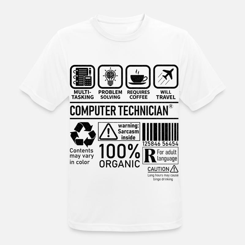 Computer Technician multi tasking problem solving - Men's Breathable T-Shirt - white