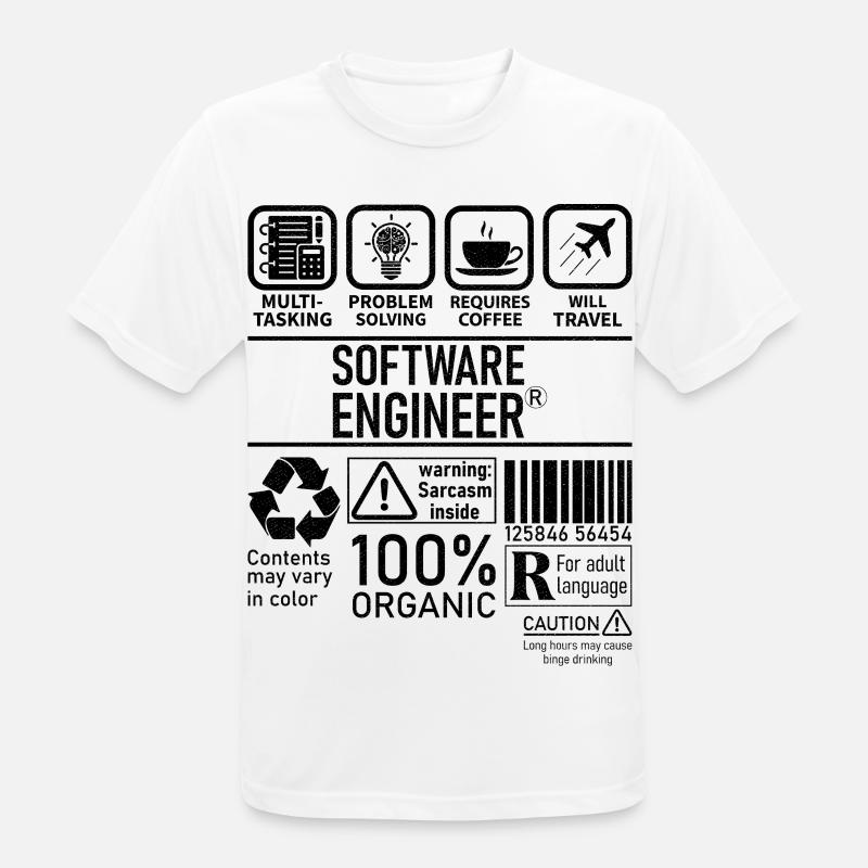 Software Engineer multi tasking problem solving - Männer T-Shirt atmungsaktiv - Weiß