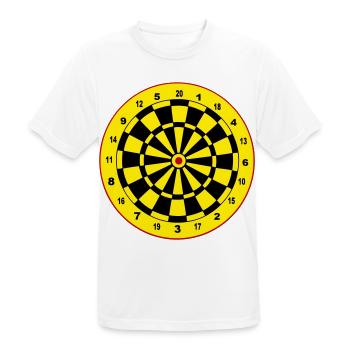 Fléchettes, fléchettes, fléchettes, autocollants, jeu de fléchettes - T-shirt respirant Homme - blanc - Devant - AI Model Male 185 dark (185cm)