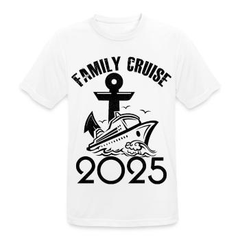Family cruise 2025 - Men's Breathable T-Shirt - white - Front - AI Model Male 185 dark (185cm)