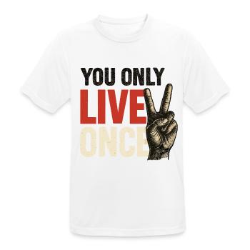 Du Lebst Nur Einmal Vintage - Männer T-Shirt atmungsaktiv - Weiß - Vorne - AI Model Male 185 dark (185cm)