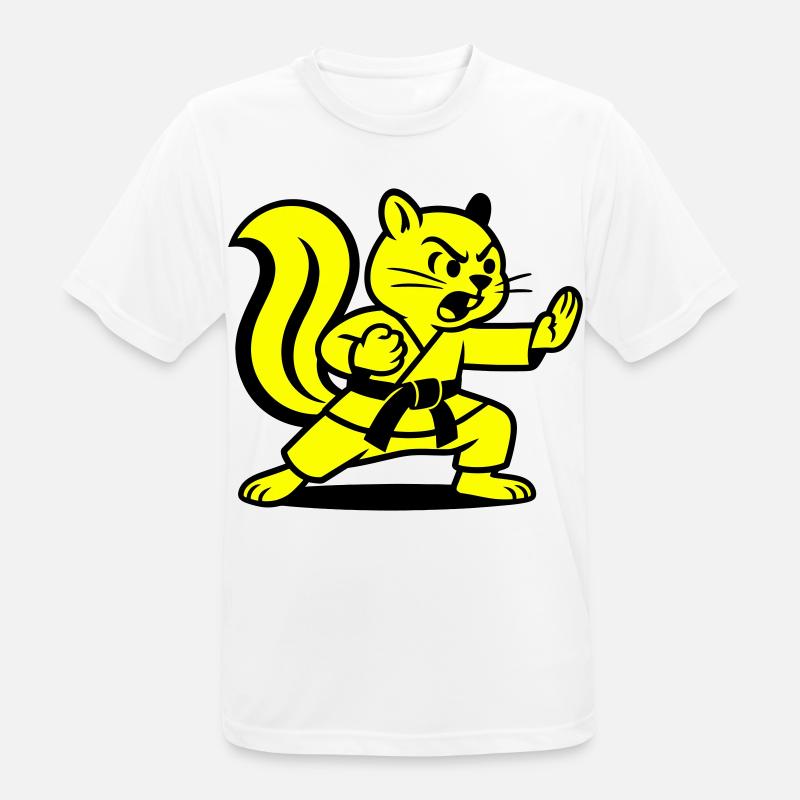 Karate Eichhörnchen! - Männer T-Shirt atmungsaktiv - Weiß