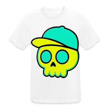 Casquette fluo Streetwear - T-shirt respirant Homme - blanc - Devant - AI Model Male 185 dark (185cm)
