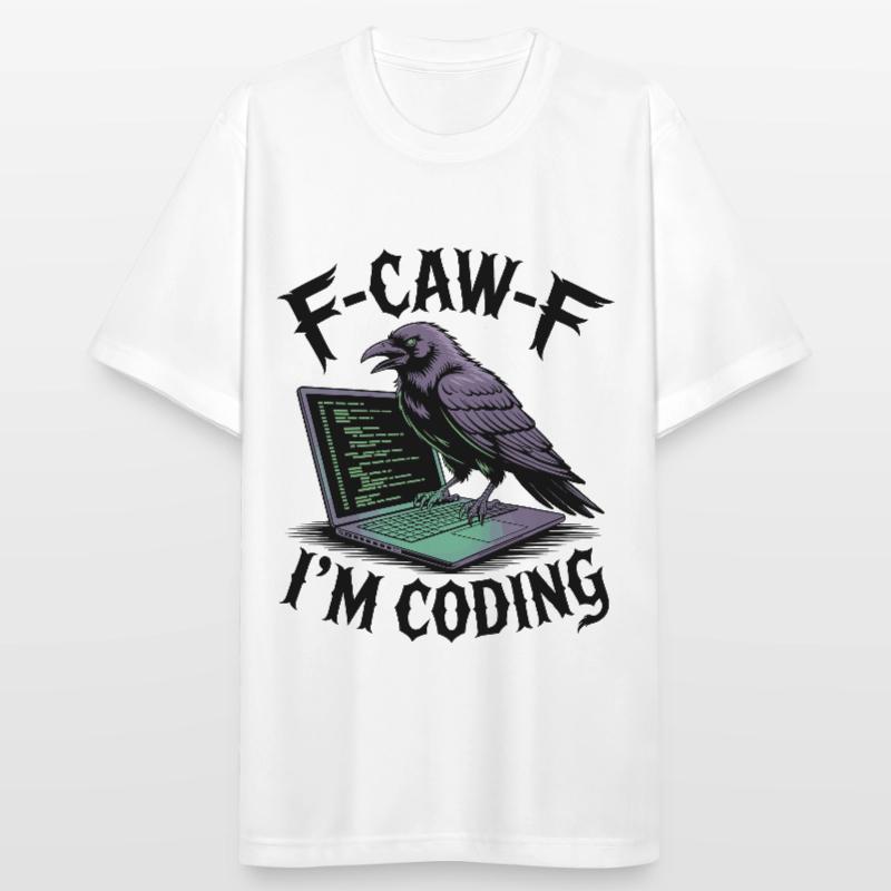 RabenCoder: Code Raven am Laptop Männer T-Shirt atmungsaktiv