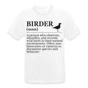 Birder Definition - Vogelbeobachter - Männer T-Shirt atmungsaktiv - Weiß - Vorne - AI Model Male 185 dark (185cm)