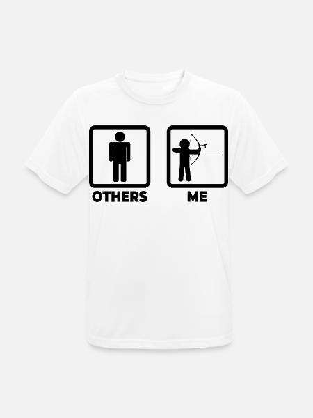Funny archer - Men's Breathable T-Shirt - white