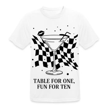 Table For One Martini Party - T-shirt respirant Homme - blanc - Devant - AI Model Male 185 dark (185cm)