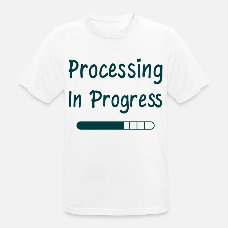 Processing In Progress Loading Bar Statement - Men's Breathable T-Shirt - white