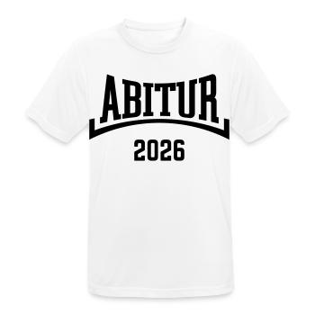 Abitur 2026 (Abiturient / Abi 26 / Konkav / B) - T-shirt respirant Homme - blanc - Devant - AI Model Male 185 dark (185cm)