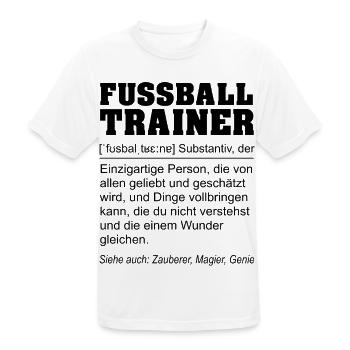 Lustige Definition Fußballtrainer Geschenk - Männer T-Shirt atmungsaktiv - Weiß - Vorne - AI Model Male 185 dark (185cm)