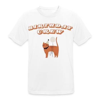 Birthday Crew - Men's Breathable T-Shirt - white - Front - AI Model Male 185 dark (185cm)