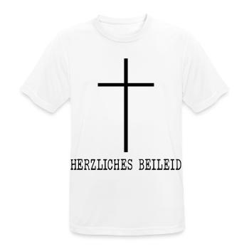 Herzliches Beileid Trauer - Männer T-Shirt atmungsaktiv - Weiß - Vorne - AI Model Male 185 dark (185cm)