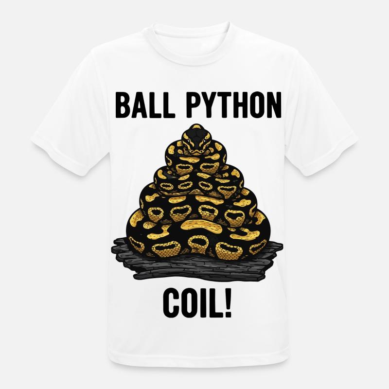 Royal Python Ball Python Coil Reptilienpyramide - Männer T-Shirt atmungsaktiv - Weiß