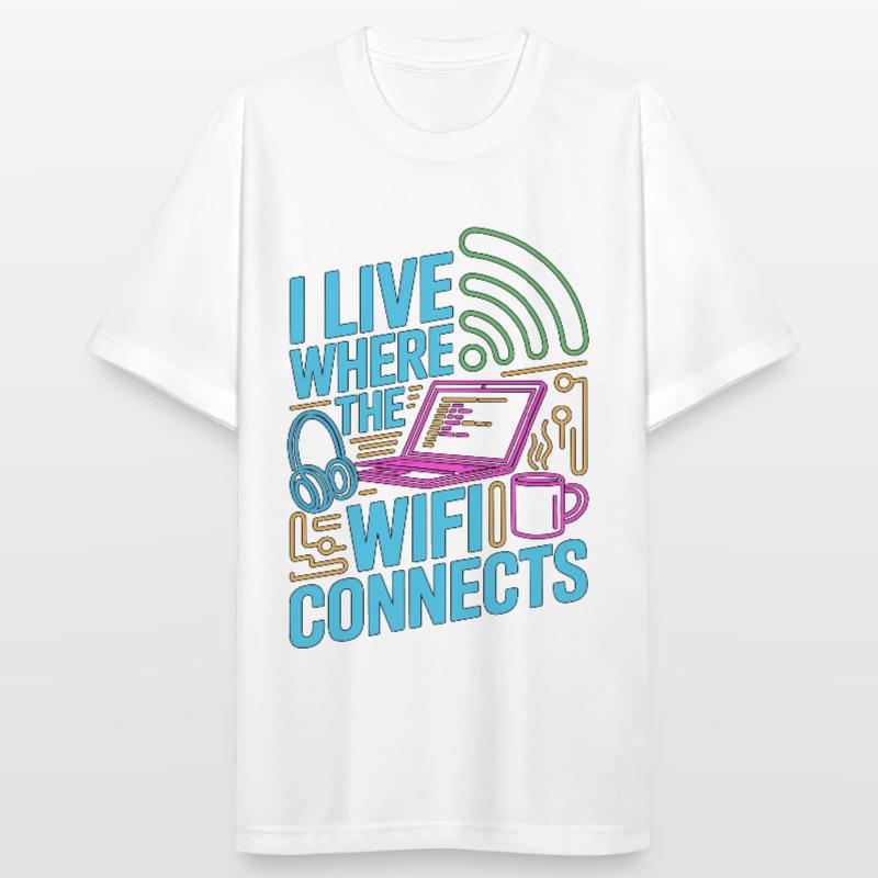 Remote Developer I Live Where The Web Developer Men's Breathable T-Shirt