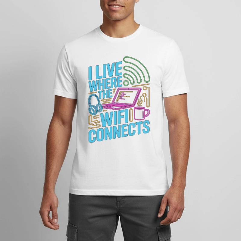 Remote Developer I Live Where The Web Developer Men's Breathable T-Shirt