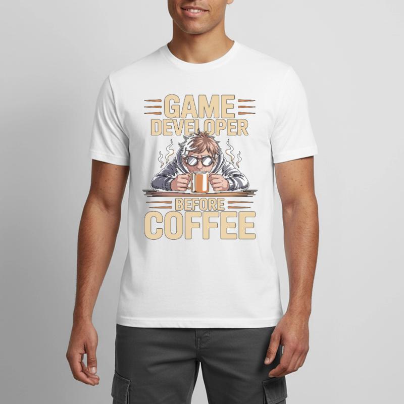 Game Developer Before Web Developer Coffee Lover Männer T-Shirt atmungsaktiv