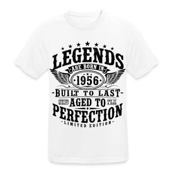 70e anniversaire 1956 cadeau vintage vintage - T-shirt respirant Homme - blanc - Devant - AI Model Male 185 dark (185cm)