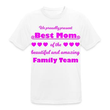 Meilleure équipe de maman – Family Joy Pink - T-shirt respirant Homme - blanc - Devant - AI Model Male 185 dark (185cm)