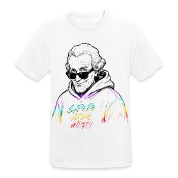 Sapere Aude! rainbow - Männer T-Shirt atmungsaktiv - Weiß - Vorne - AI Model Male 185 dark (185cm)