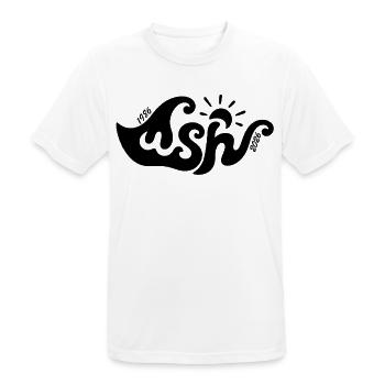 WSH Black Wave - T-shirt respirant Homme - blanc - Devant - AI Model Male 185 dark (185cm)