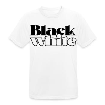 Schwarz-Weiß - Männer T-Shirt atmungsaktiv - Weiß - Vorne - AI Model Male 185 dark (185cm)