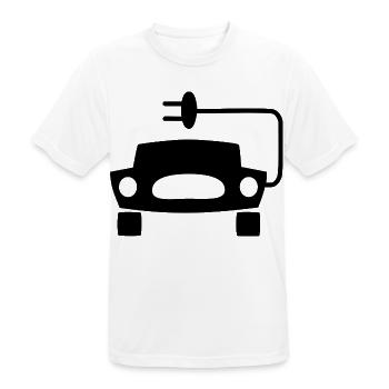 Elektrische Autos - Männer T-Shirt atmungsaktiv - Weiß - Vorne - AI Model Male 185 dark (185cm)