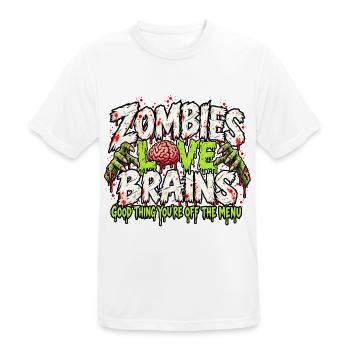 Das Zombie-Menü. - Männer T-Shirt atmungsaktiv - Weiß - Vorne - AI Model Male 185 dark (185cm)