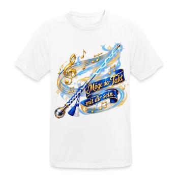 Stabführer - Möge der Takt mit dir sein - Männer T-Shirt atmungsaktiv - Weiß - Vorne - AI Model Male 185 dark (185cm)