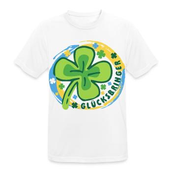 Glücksbringer Glück Mutmacher - Männer T-Shirt atmungsaktiv - Weiß - Vorne - AI Model Male 185 dark (185cm)