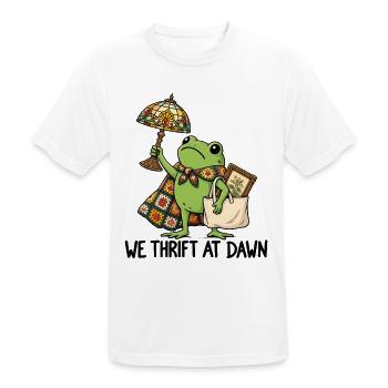 Frosch im Handarbeits-Chic - Männer T-Shirt atmungsaktiv - Weiß - Vorne - AI Model Male 185 dark (185cm)