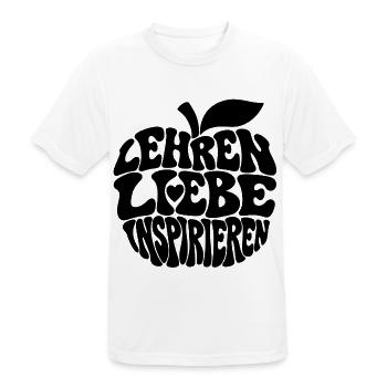 Lehren_Lieben_inspirieren - Männer T-Shirt atmungsaktiv - Weiß - Vorne - AI Model Male 185 dark (185cm)
