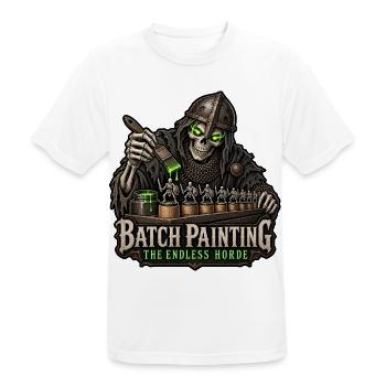 Batch Painting – The Endless Horde Skelett - Männer T-Shirt atmungsaktiv - Weiß - Vorne - AI Model Male 185 dark (185cm)