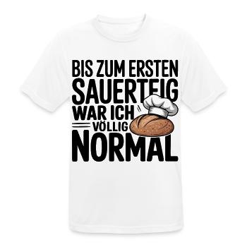 Mein Sauerteig - Männer T-Shirt atmungsaktiv - Weiß - Vorne - AI Model Male 185 dark (185cm)