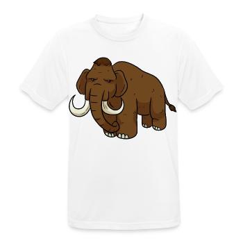 Mammut Eiszeittiere Eiszeit Steinzeit - Männer T-Shirt atmungsaktiv - Weiß - Vorne - AI Model Male 185 dark (185cm)