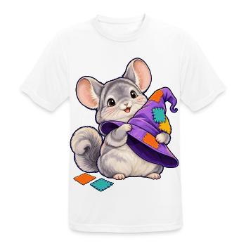 Patchwork-Maus mit bunter Kapuze - Männer T-Shirt atmungsaktiv - Weiß - Vorne - AI Model Male 185 dark (185cm)