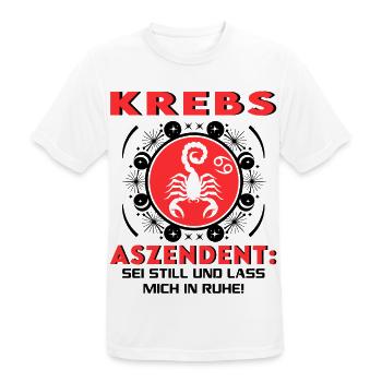 Sternzeichen Krebs Aszendent Geburtstag Astrologie - Männer T-Shirt atmungsaktiv - Weiß - Vorne - AI Model Male 185 dark (185cm)