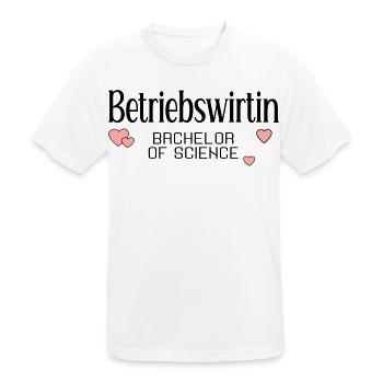 Studium Bachelor Betriebswirtin - Männer T-Shirt atmungsaktiv - Weiß - Vorne - AI Model Male 185 dark (185cm)