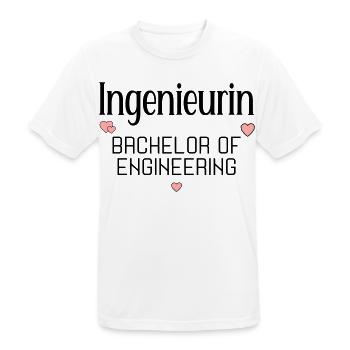 Studium Ingenieurwissenschaften Ingenieurin - Männer T-Shirt atmungsaktiv - Weiß - Vorne - AI Model Male 185 dark (185cm)