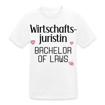 Studium Abschluss Wirtschaftsjuristin - Männer T-Shirt atmungsaktiv - Weiß - Vorne - AI Model Male 185 dark (185cm)