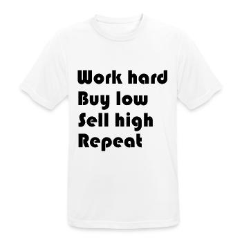 Investor Methode - Männer T-Shirt atmungsaktiv - Weiß - Vorne - AI Model Male 185 dark (185cm)