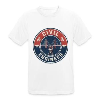 Vintage Civil Engineer Hängebrücken-Transit - Männer T-Shirt atmungsaktiv - Weiß - Vorne - AI Model Male 185 dark (185cm)