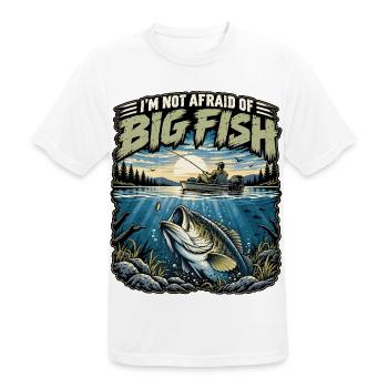 I’m Not Afraid of Big Fish - Männer T-Shirt atmungsaktiv - Weiß - Vorne - AI Model Male 185 dark (185cm)