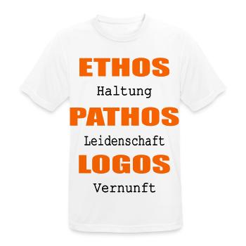 Haltung Leidenschaft Vernunft - Männer T-Shirt atmungsaktiv - Weiß - Vorne - AI Model Male 185 dark (185cm)